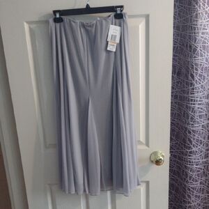 Alex Evenings Light Gray A-Line Skirt